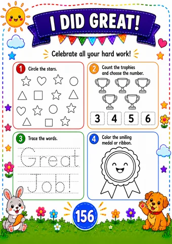 Printable preschool activity page 9