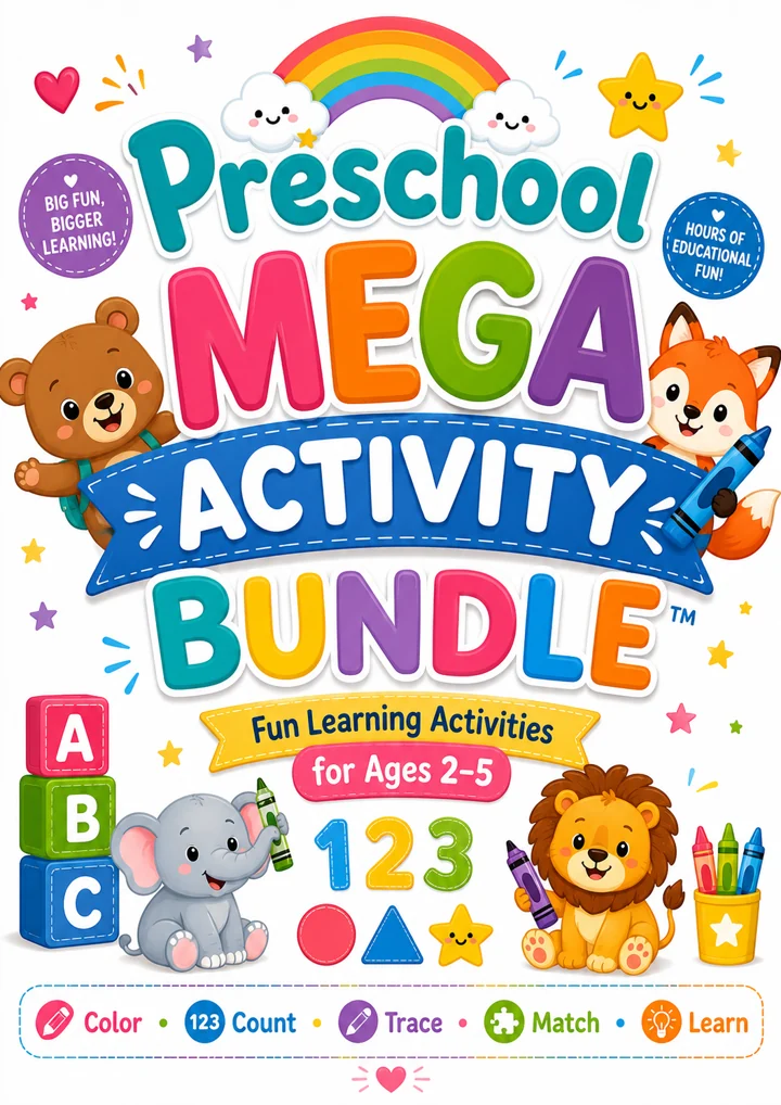 Preschool Mega Activity Bundle cover