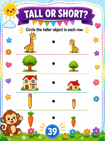 Printable preschool activity page 3