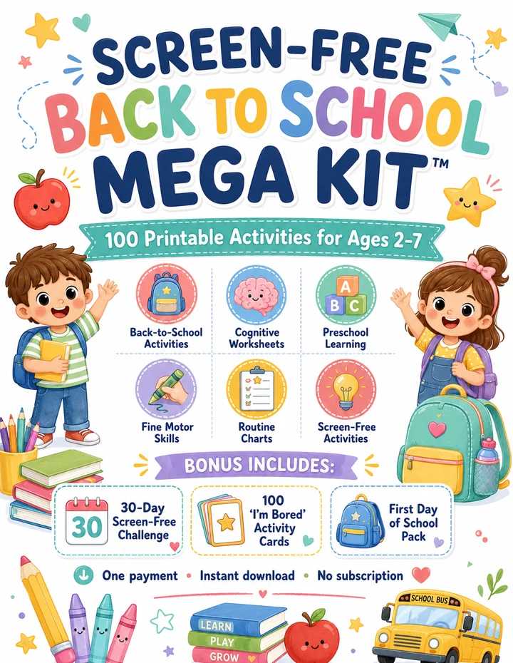 Screen-Free Back to School Mega Kit cover