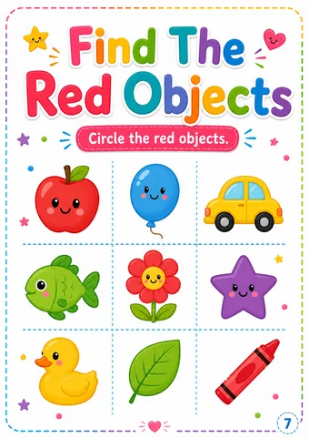Printable preschool activity page 1
