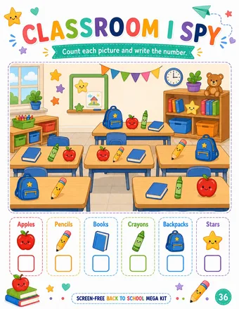 Printable preschool activity page 15