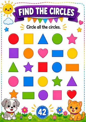 Printable preschool activity page 4