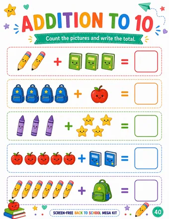 Printable preschool activity page 13