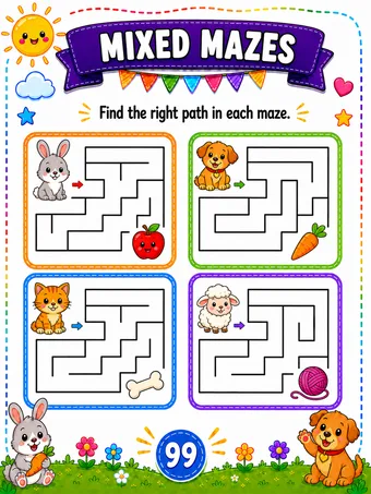 Printable preschool activity page 6