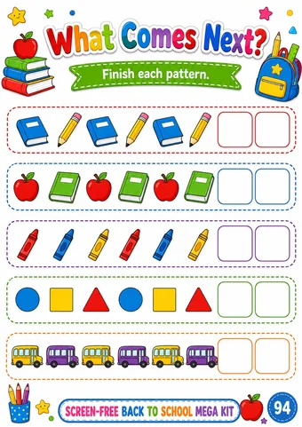 Printable preschool activity page 12